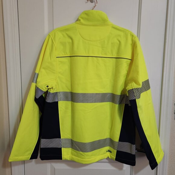 NWT BAD Waterproof Hi-Vis Softshell Reflective Safety Jacket Yellow S - Picture 4 of 8